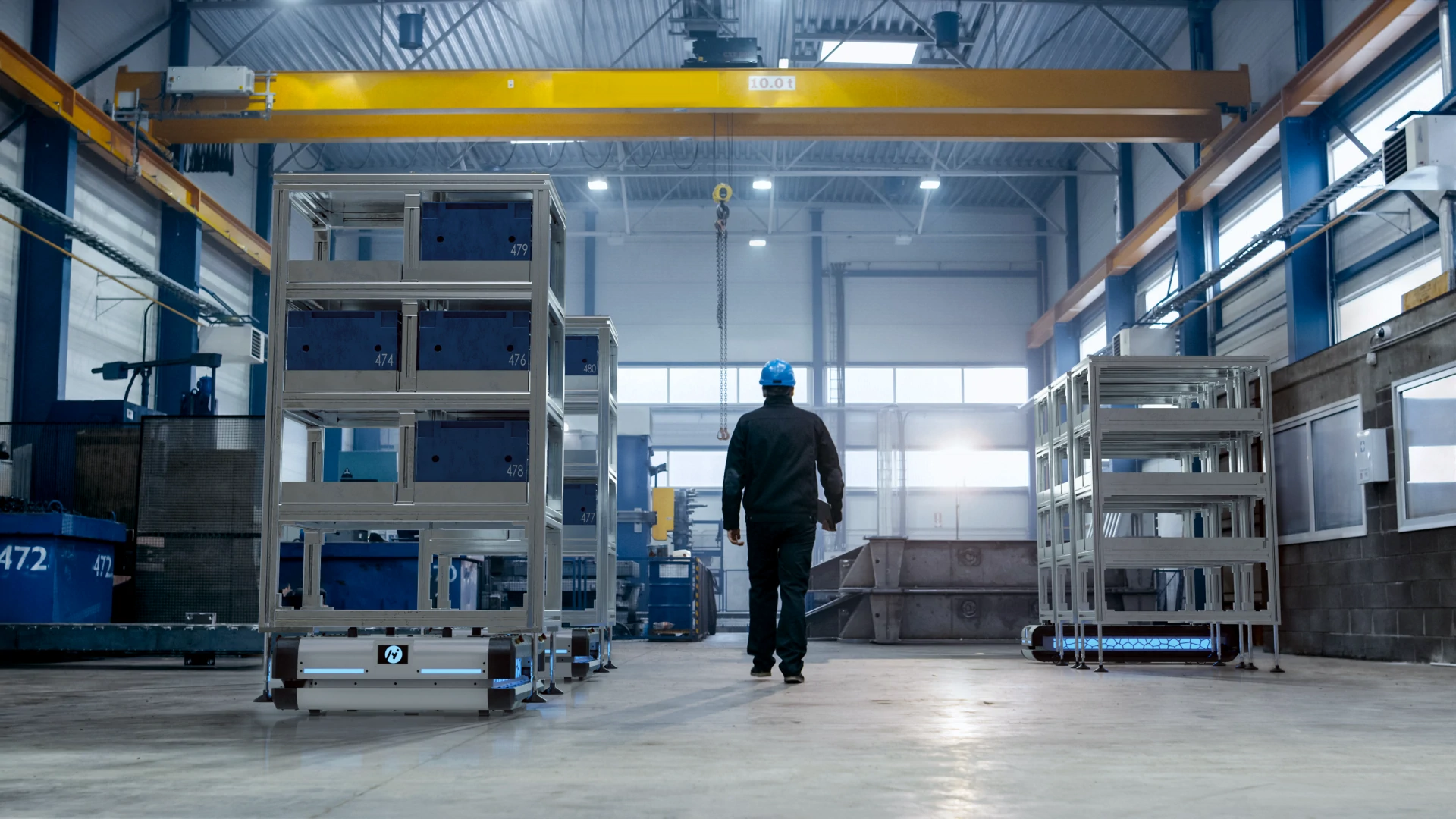 MAV robot in storage facility